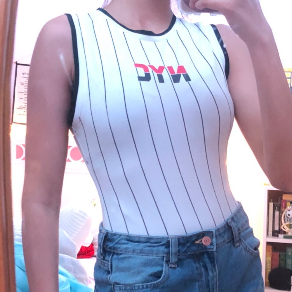 NYC striped body suit